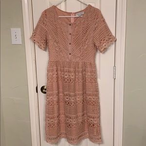 Eyelet Lace Blush Dress